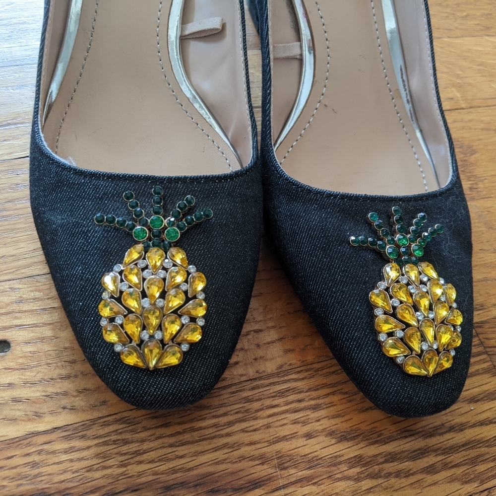 Zara Women Pineapple Embellished Heels - Picture 6 of 8